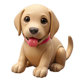 extraordinary artistic A Labrador retriever puppy chewing a toy toy not visible premium png