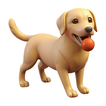 dramatic classic A Golden Retriever dog fetching a ball ball not visible exclusive png