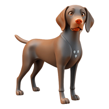 dramatic rustic A German Shorthaired Pointer pointing high quality png