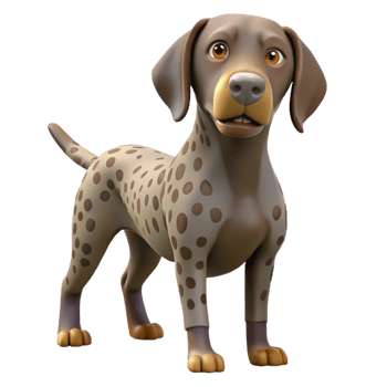 dramatic abstract A German Shorthaired Pointer pointing exclusive png