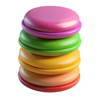 extraordinary artistic A stack of colorful macarons with various flavors original png