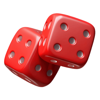 magnificent minimalist A pair of red dice showing snake eyes original png
