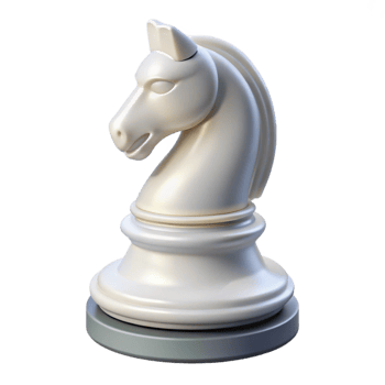 wonderful classic A chess piece, a white knight, intricately carved exclusive png