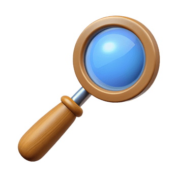 magnificent vintage A magnifying glass with a wooden handle detailed png