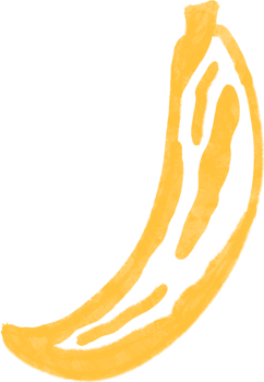A banana is shown on a transparent background png
