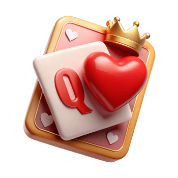 beautiful rustic A single, playing card, the Queen of Hearts 4K png