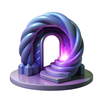 elegant minimalist A magical, swirling portal, leading to an unknown dimension 4K png