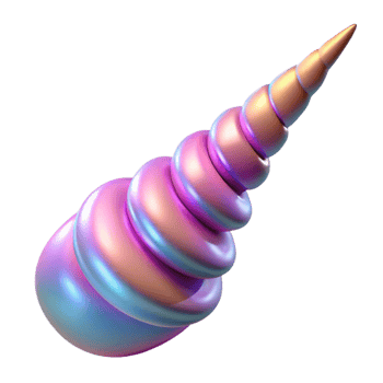 beautiful classic A majestic unicorn horn spiraling elegantly authentic png