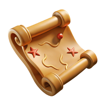 extraordinary abstract A stylized, ornate treasure map with burn marks and folds authentic png