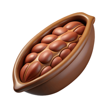 wonderful contemporary Cocoa bean pod, opened professional png