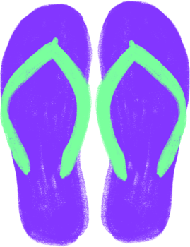 Purple flip flops clipart png