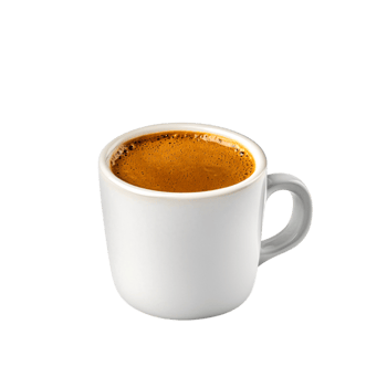 White Coffee Mug with Fresh Brewed Black Coffee n png