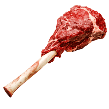 Raw beef bone-in ribeye steak for cooking png