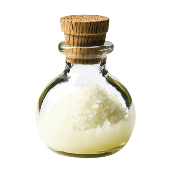 Glass Bottle with Rice and Cork Lid on for Culinary Use png
