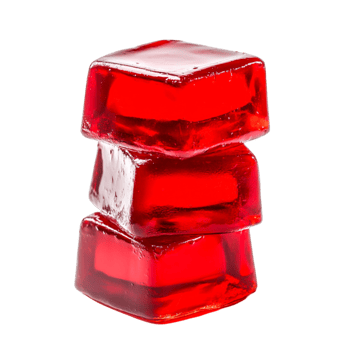 Bright Red Gelatin Cubes Stacked Neatly png