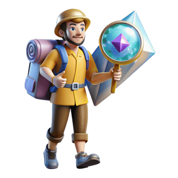 magnificent modern Backpacker with Map and Compass Isolated Transparent Background high quality png