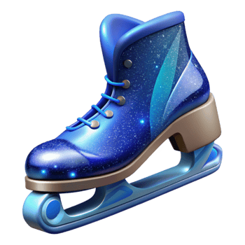 stunning traditional Blue Ice Skate Angled View Transparent Cutout high quality png