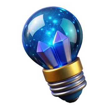 dramatic vintage Blue Light Bulb Glowing Isolated Transparent Background premium png