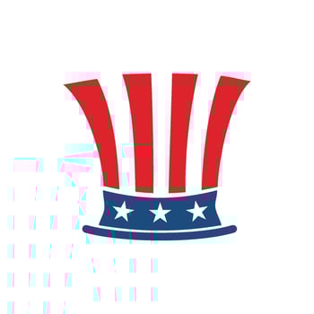 Hat - July 4th American Independence Day Icon Logo Template Illustration Design. EPS 10. vector