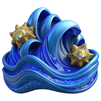 vibrant minimalist Blue Ocean Waves Crashing on Shore Isolated authentic png