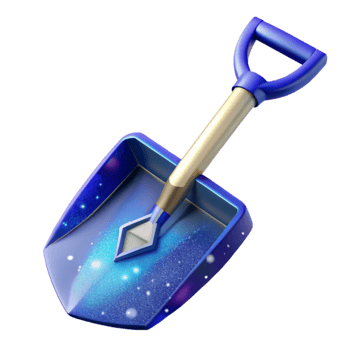 vibrant vintage Blue Snow Shovel Angled View Transparent Cutout high quality png