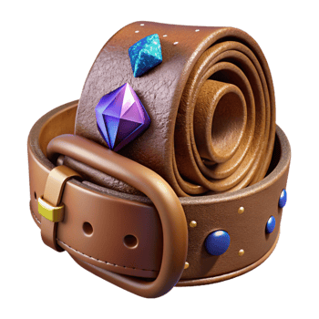 stunning creative Brown Leather Belt Rolled Cutout Element high quality png
