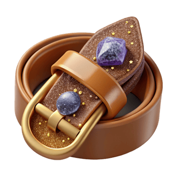 dramatic artistic Brown Leather Belt Top View Transparent high resolution png