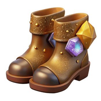 magnificent abstract Brown Leather Boots Pair Isolated high resolution png