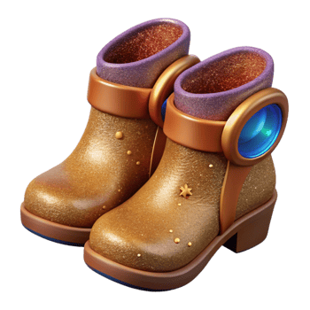 extraordinary rustic Brown Leather Boots Top View Isolated png