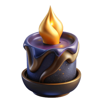 wonderful rustic Burning Candle Side View Cutout authentic png