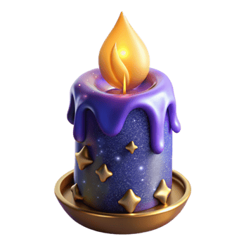 vibrant minimalist Burning Candle with Dripping Wax Transparent genuine png