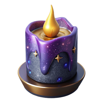 magnificent traditional Burning Candle with Soft Glow Cutout Transparent Background detailed png