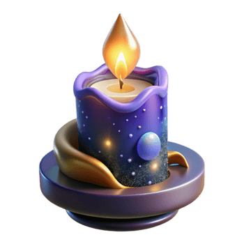 magnificent contemporary Burning Candle with Soft Glow Cutout Transparent Background genuine png