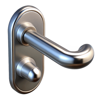 vibrant creative Metal door handle detailed png
