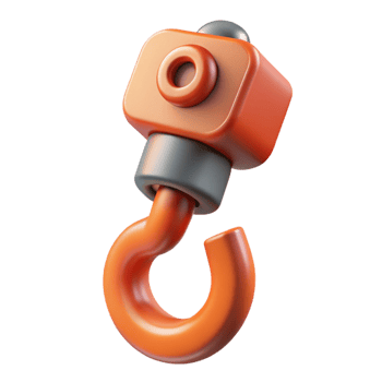 impressive vintage Crane hook 4K png