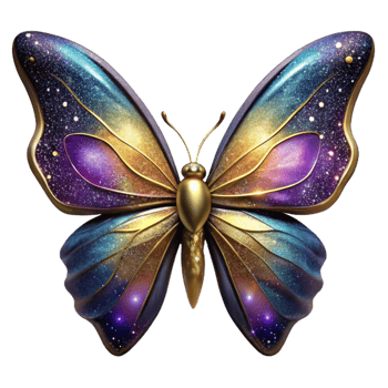 vibrant minimalist Butterfly with Wings Spread Beauty and Fragility Isolated premium png
