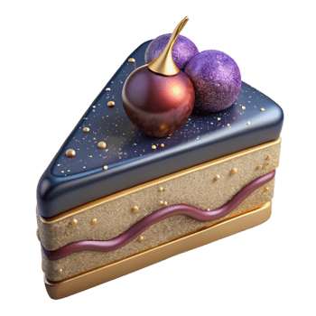 vibrant vintage Cake Slice with Frosting and Cherry Cutout genuine png