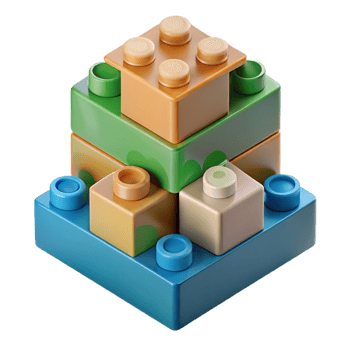 dramatic creative Recycled plastic building block high quality png