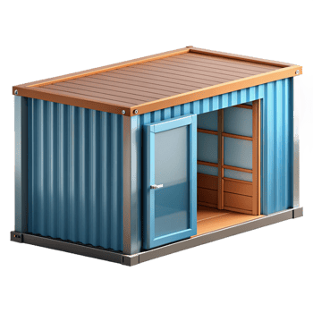vibrant creative Shipping container home corner detail premium png