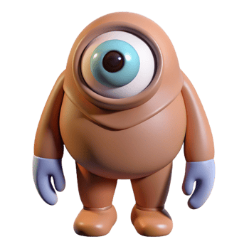 beautiful rustic Cyclops, one-eyed giant professional png