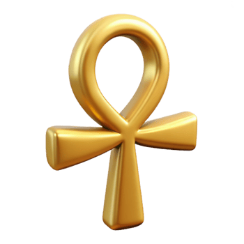 elegant artistic Ankh, Egyptian symbol of life professional png