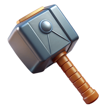 wonderful contemporary Thor's Hammer, Mjolnir detailed png