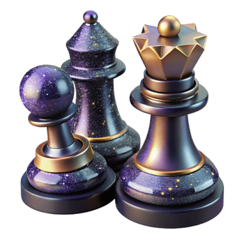 dramatic rustic Chess Pieces in Checkmate Position Isolated high quality png