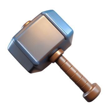 dramatic classic Thor's Hammer, Mjolnir original png