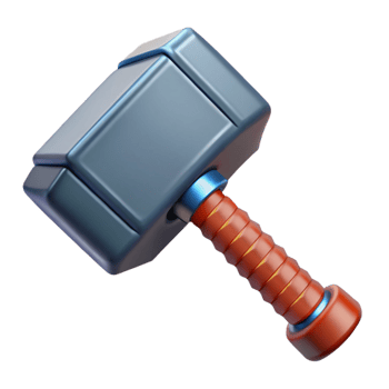elegant abstract Thor's Hammer, Mjolnir original png