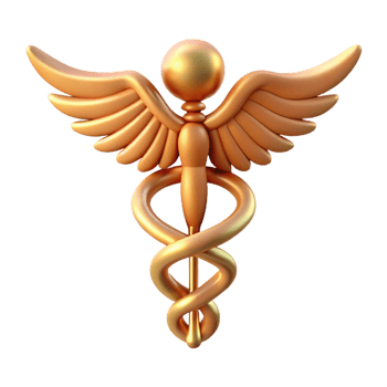 dramatic contemporary Caduceus, staff of Hermes exclusive png