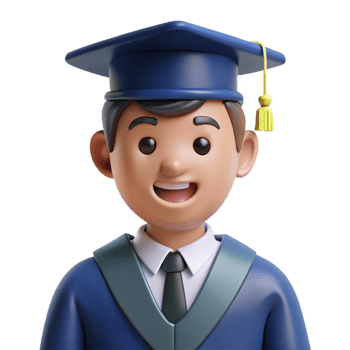 extraordinary classic Graduate student in a cap and gown, 4K png