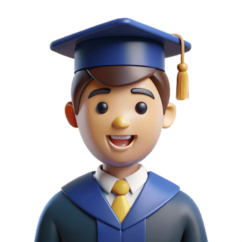 vibrant traditional Graduate student in a cap and gown, professional png