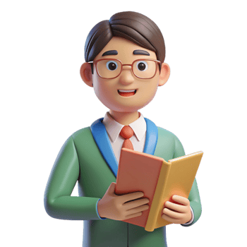 extraordinary abstract Teacher holding a book, high resolution png