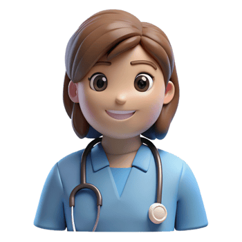 wonderful artistic Nurse with a stethoscope, genuine png
